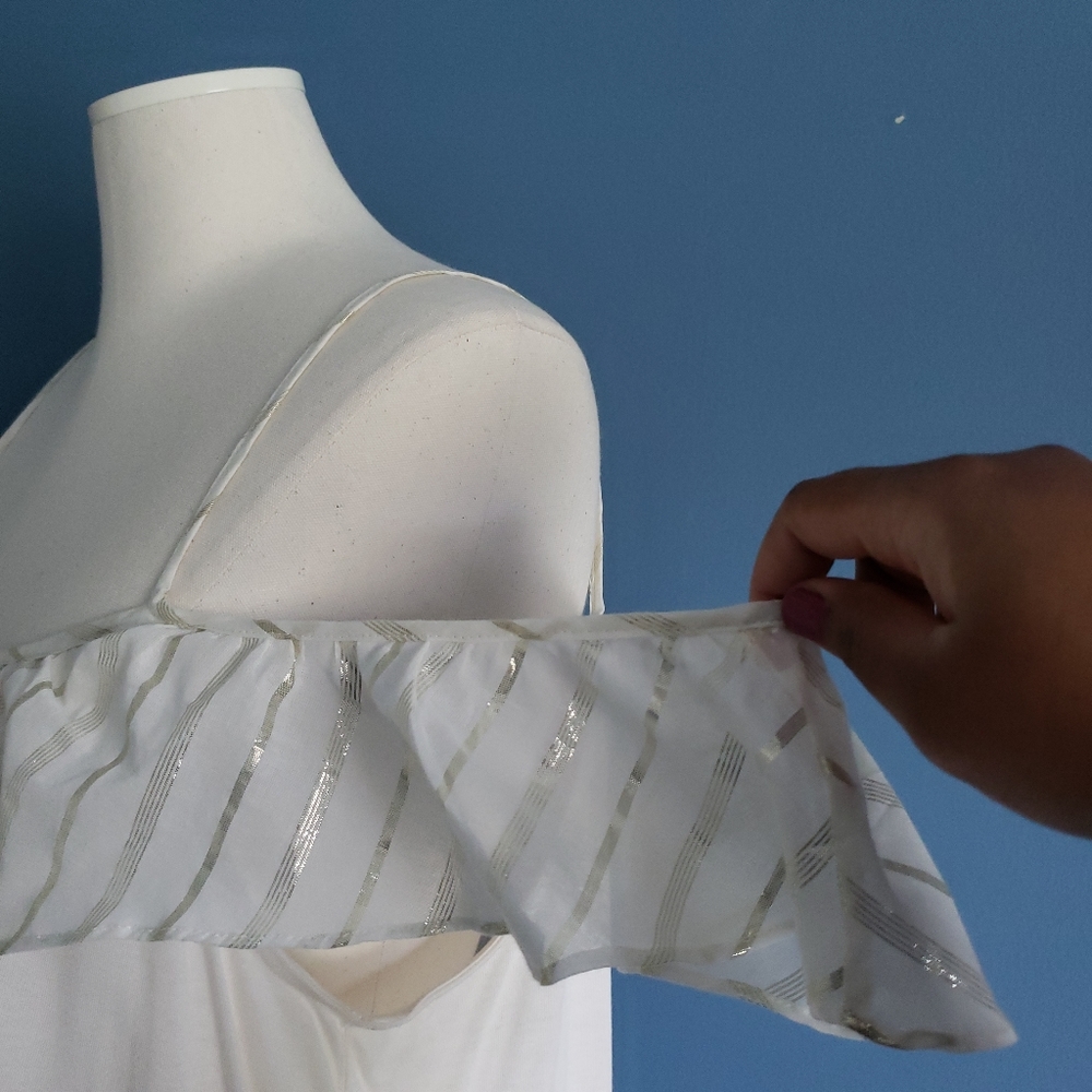LOFT Ruffled Cold Shoulder Camisole - Picture 3 of 8